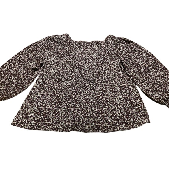 Loft Floral Square Neck Blouse Women’s Size Large - Picture 3 of 10
